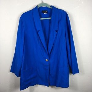 Vintage Royal Blue Plus Size Blazer | Radcliffe